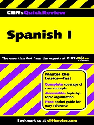 cover image of CliffsQuickReview Spanish I